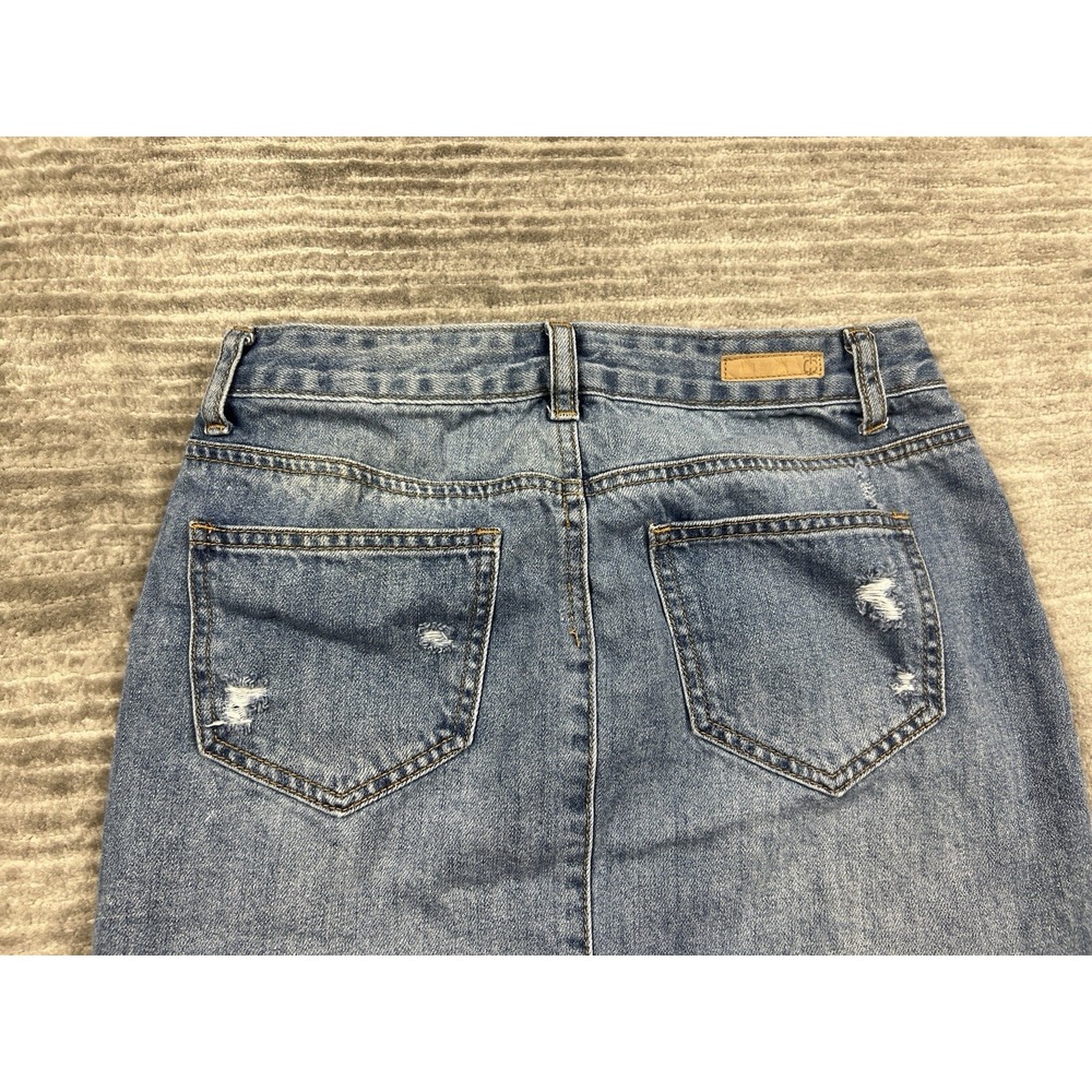 True Craft Skirt Juniors 3 Blue Denim‎ Mini 100% Cotton Casual - Picture 8 of 12